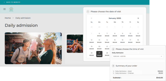 Screenshots showing the new calendar view and pricing